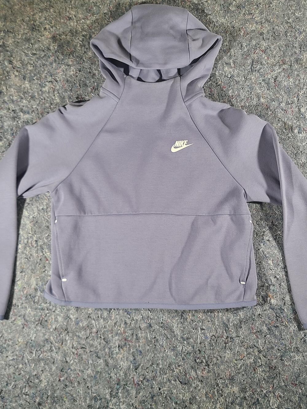 Nike Womens Small Gray Hoodie Pullover Tech Fleece Athletic Sweatshirt S
